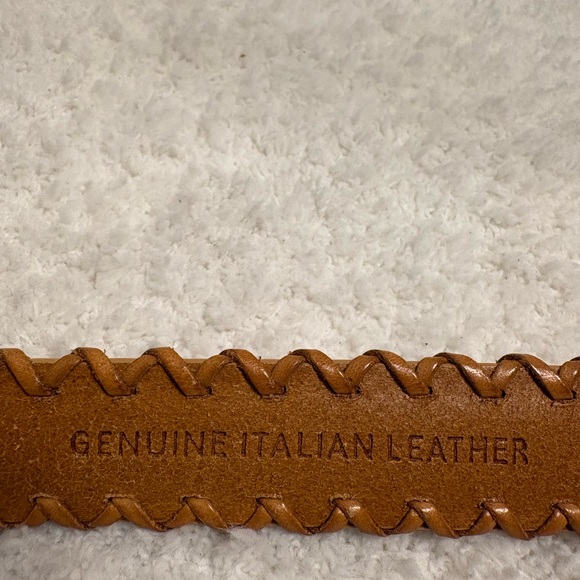 Lauren Ralph Lauren Tan Leather Whipstitched Belt Women’s Size S-M
